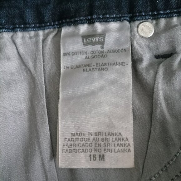 Levi's Womens Denim Blue Slight Cute Classic Straight Leg Jeans Size 16/33 - Picture 6 of 8